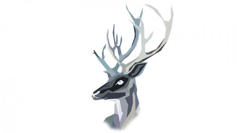 Digital drawing of deer head