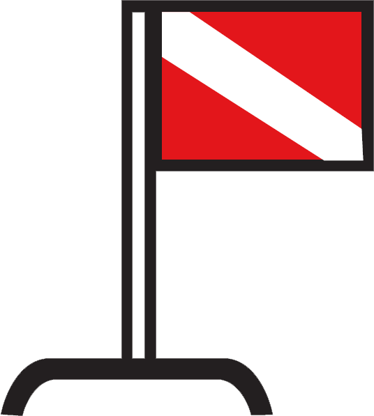 Diver flag illustration