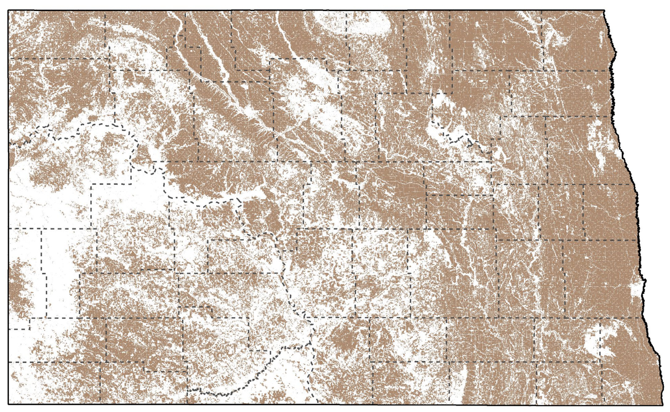 Figure 26. map showing cultivated agriculture cropland.