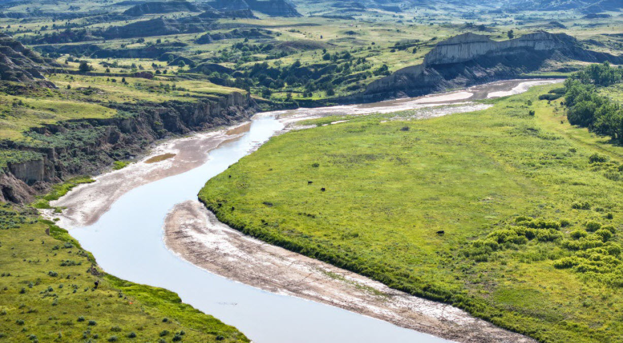 Little Missouri River in the badlands