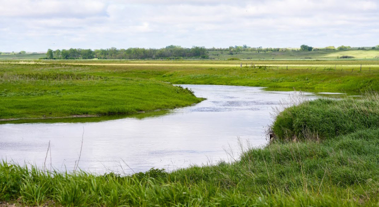 Sheyenne River - restored banks area