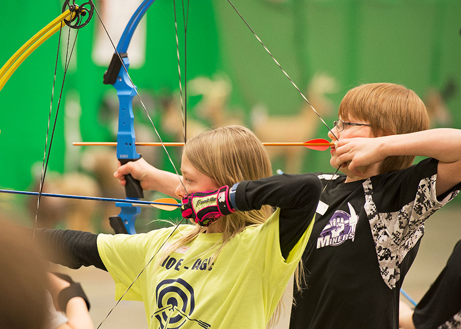 Two kids competing in NASP