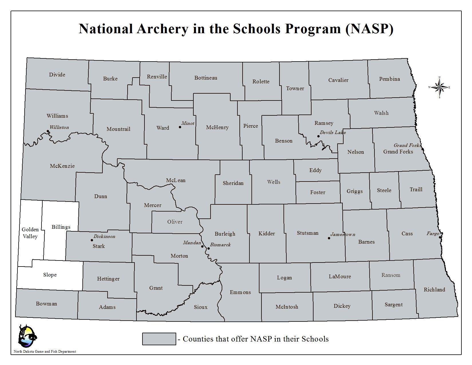 Counties with participating schools