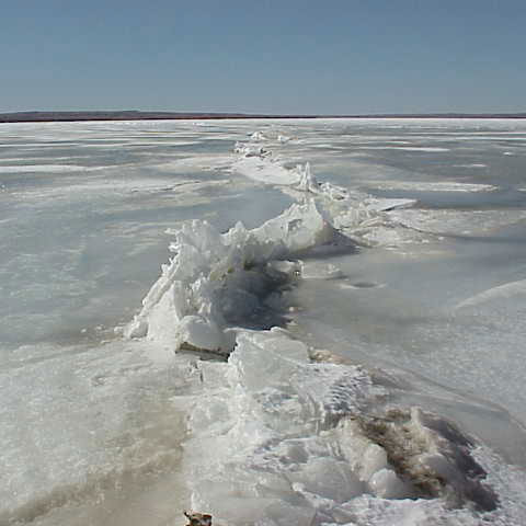 Beware of thin ice. It's cold, but ice not yet safe in most places