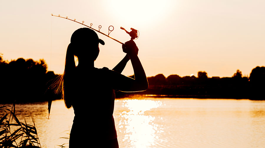 Angler fishing
