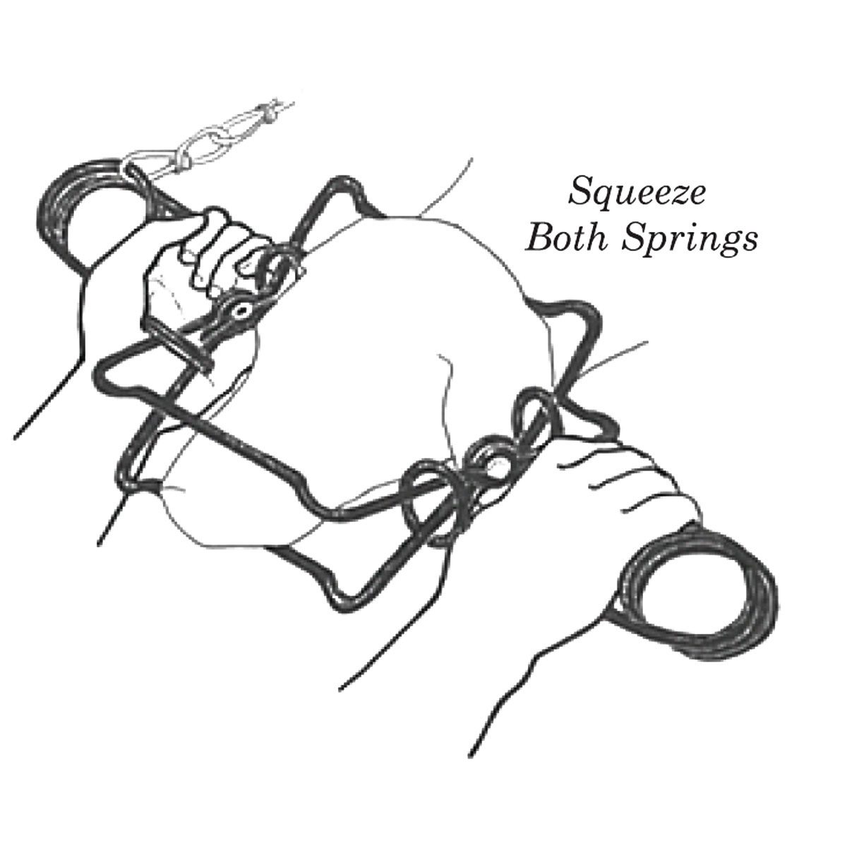 Squeeze both springs