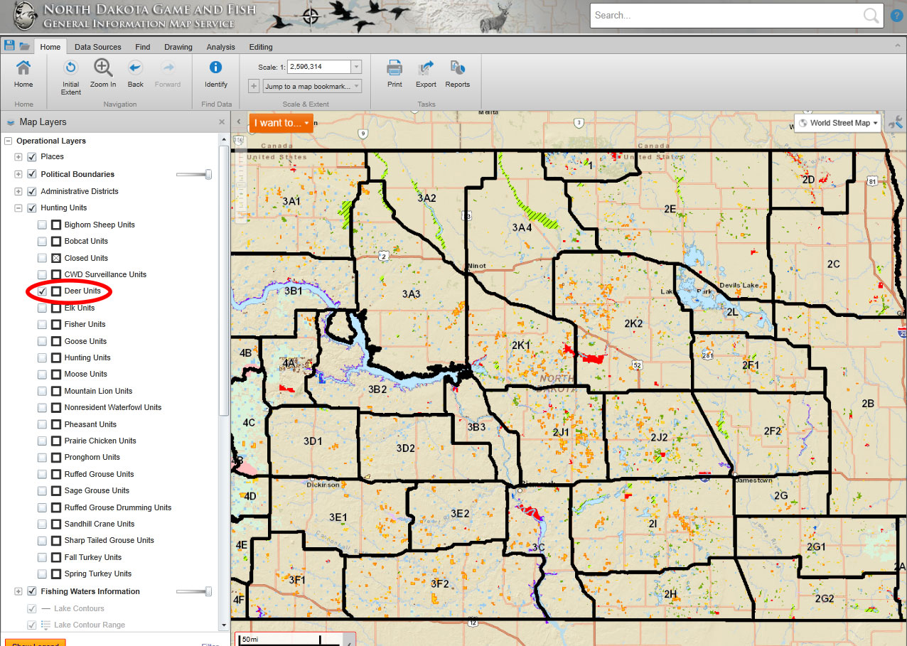 north dakota plots map How To Customize A Map North Dakota Game And Fish north dakota plots map