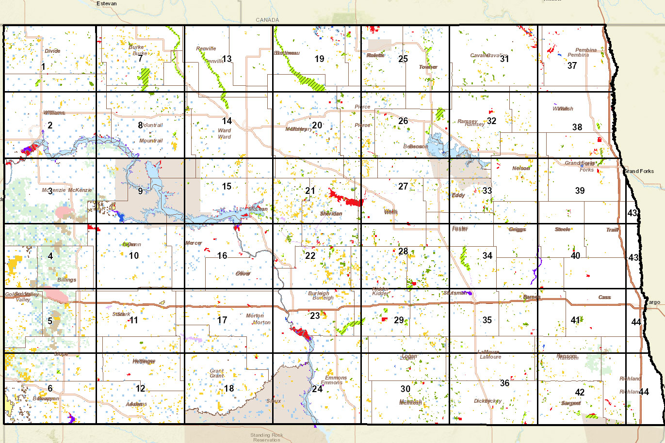 North Dakota Property Ownership Map Map Sheets | North Dakota Game And Fish