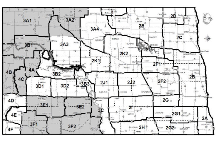 CWD Surveillance map from 2020