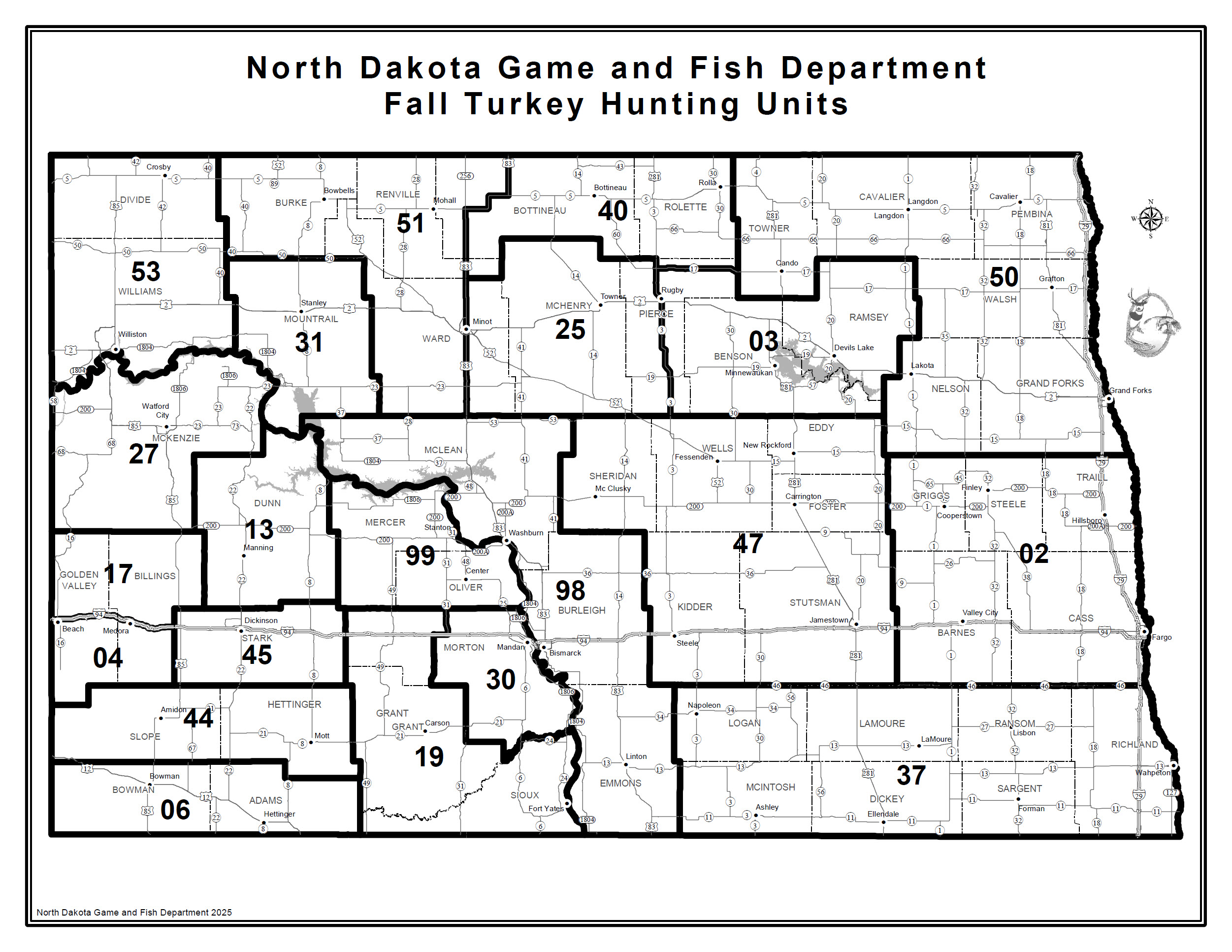 North Dakota Hunting Zones