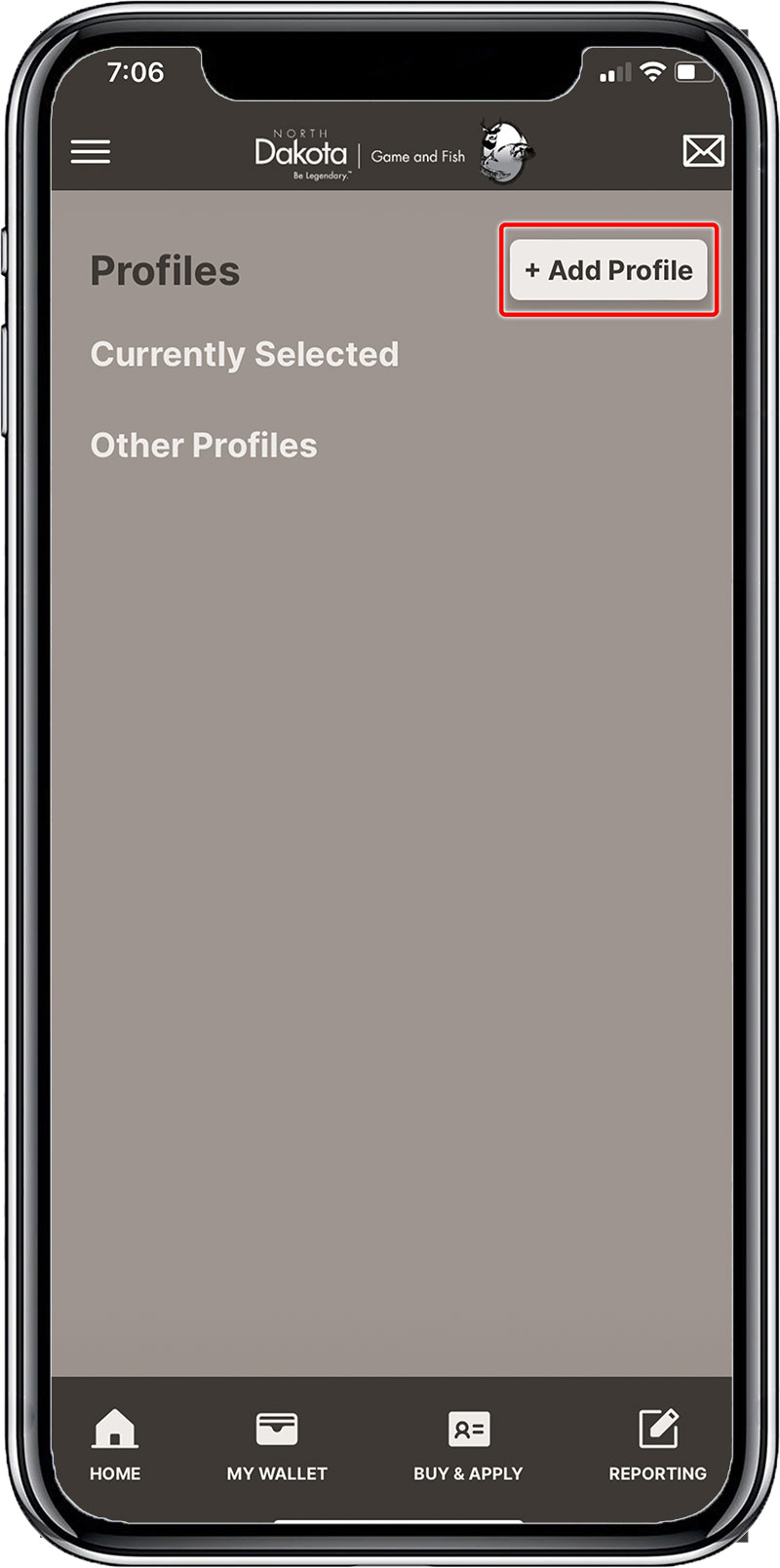 Screenshot of mobile app profile add step 3