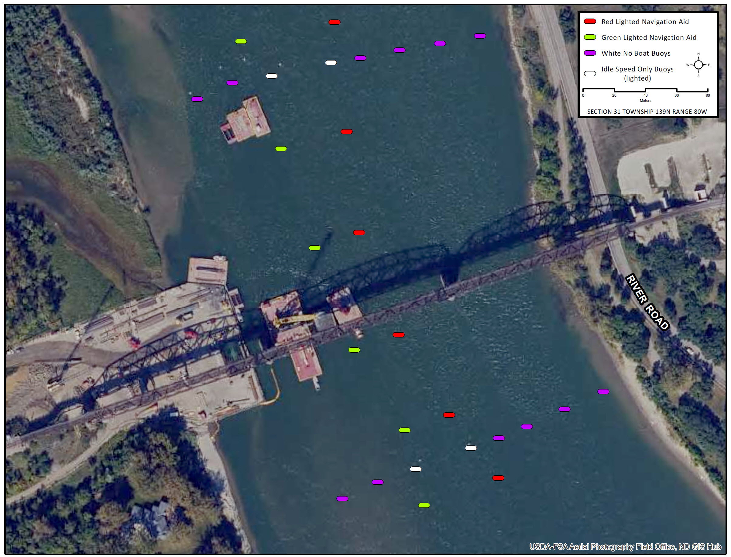 Image showing locations of navigation aids