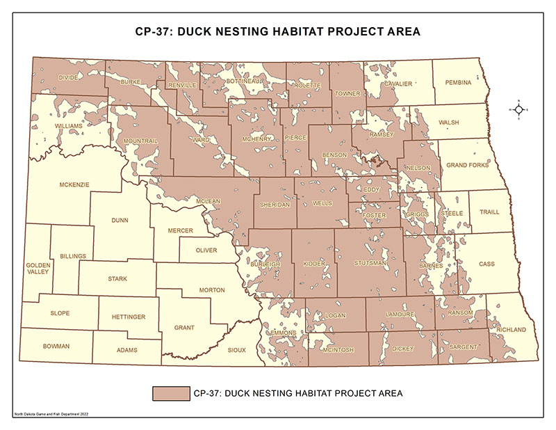 CP37 Duck Nesting Habitat map