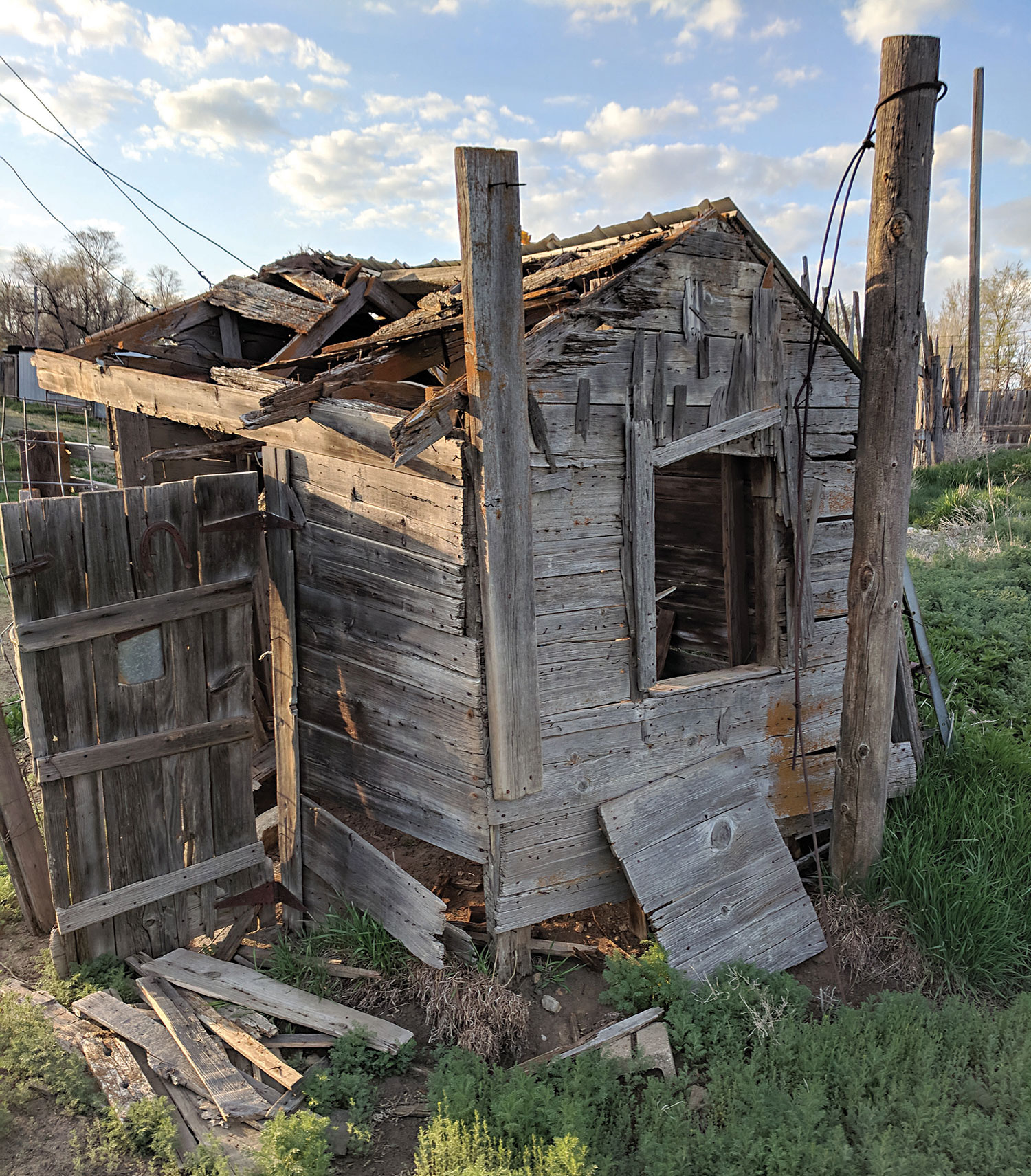 Old wooden shed