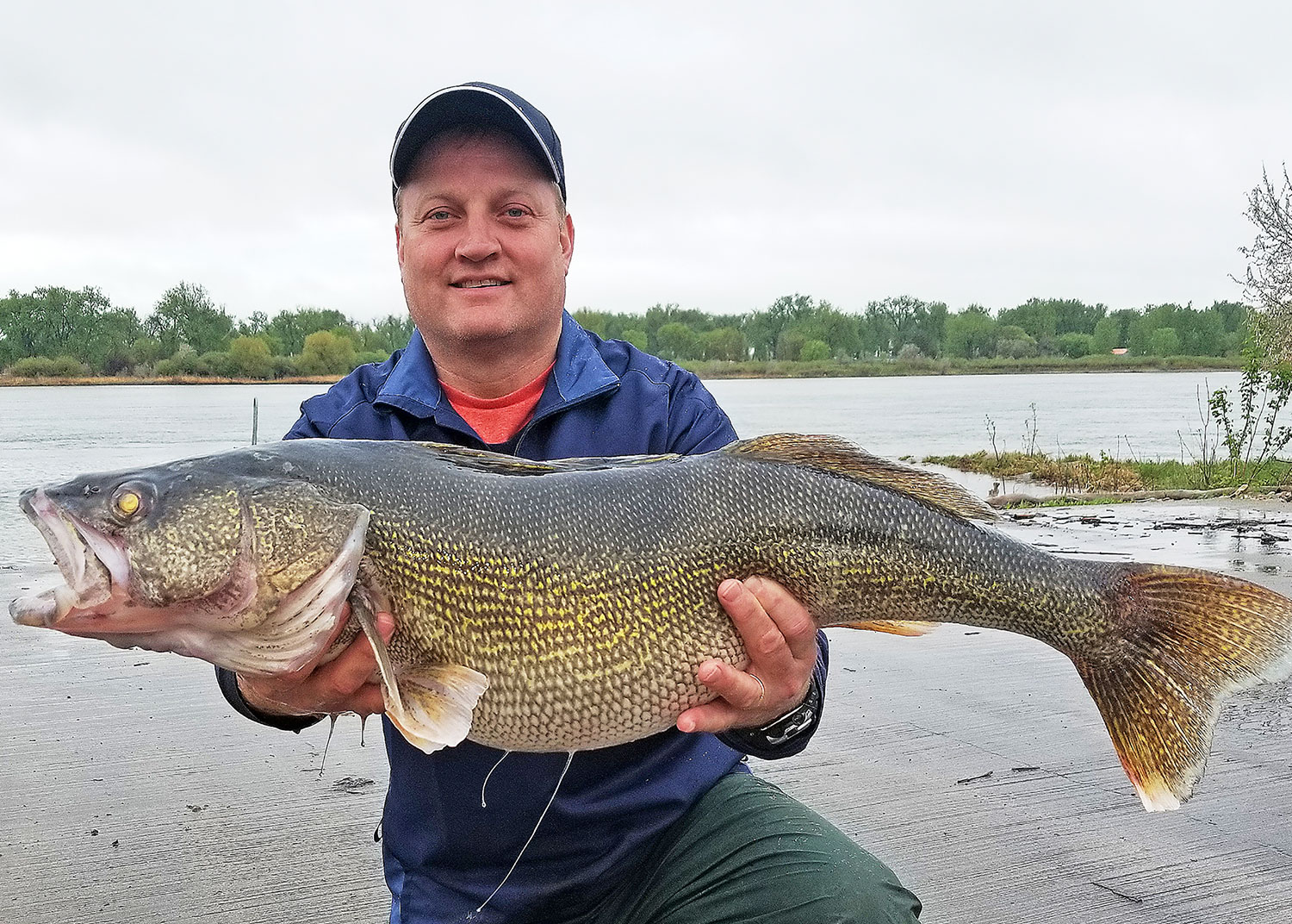 Neal Leier with his state record walleye