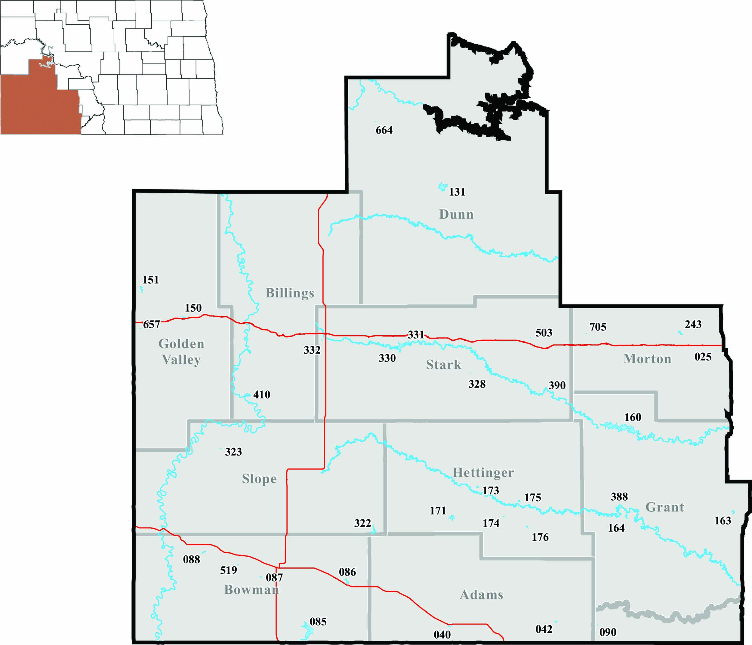 Southwest District Map
