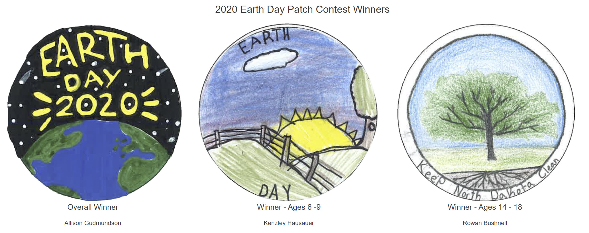 Winning Earth Day patch enteries