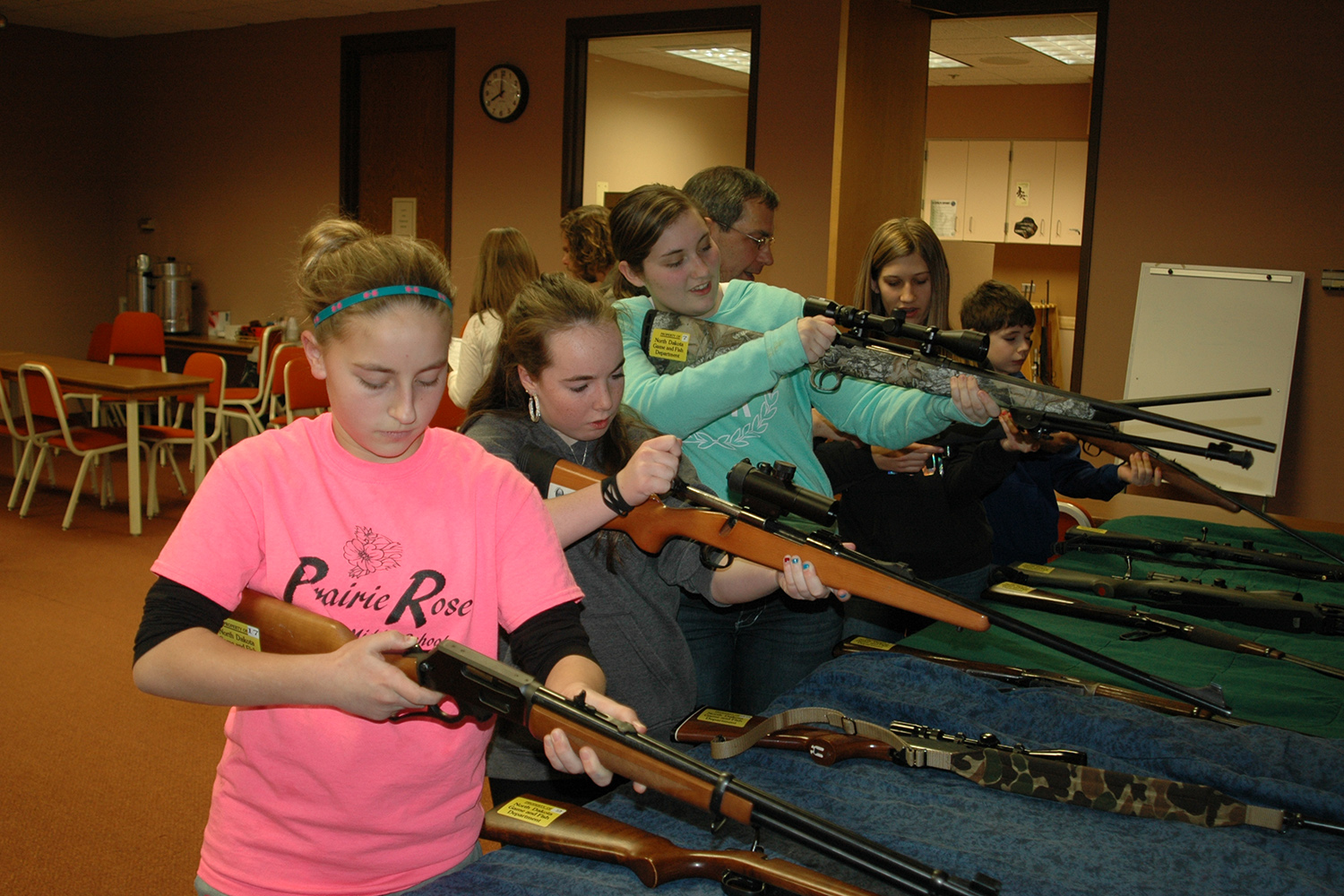 Kids in a hunter education class in 2014