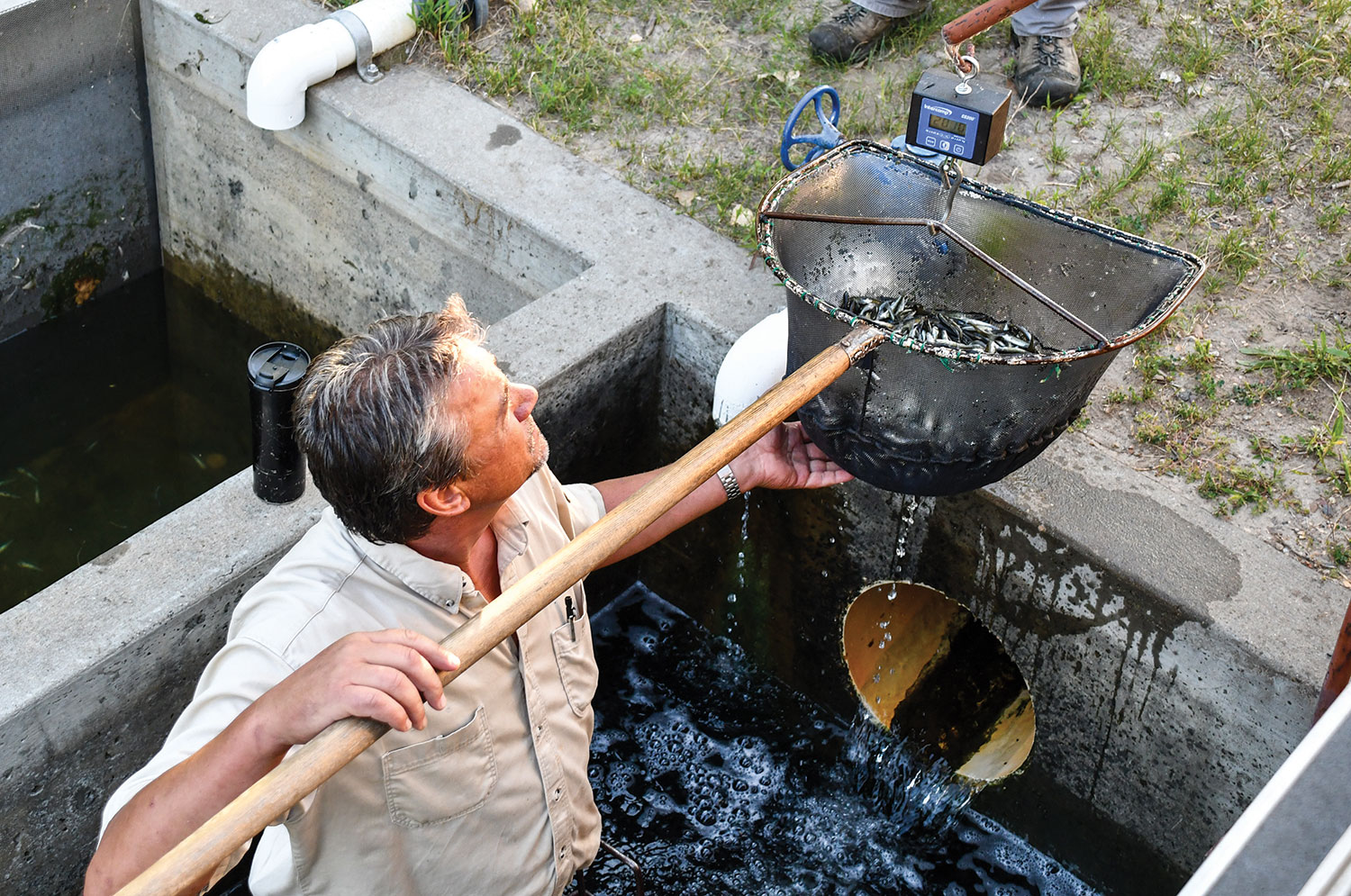 National Fish Hatchery Biologist Jerry Tishmack