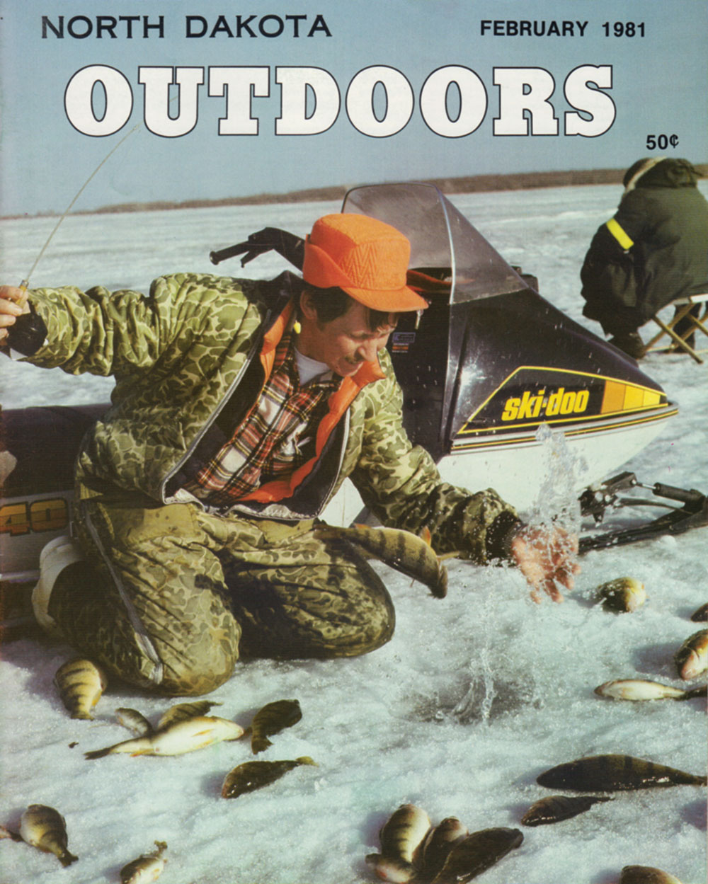 Cover of North Dakota Outdoors for the month of February 1981 
