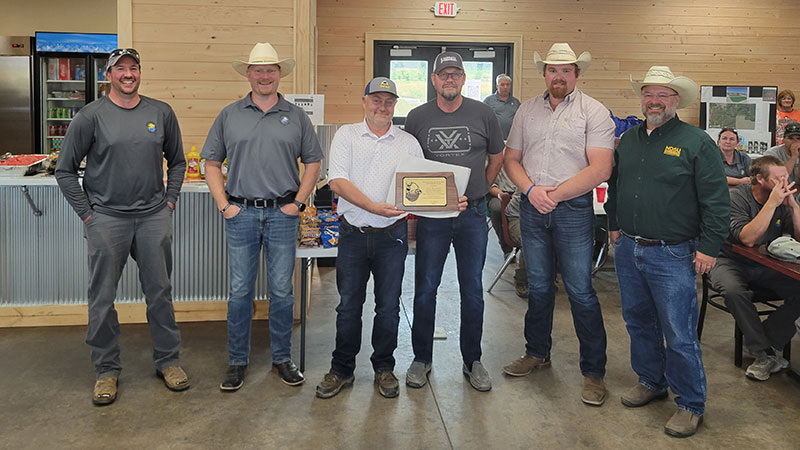 Pictured from left to right: Todd Buckley and Casey Anderson, both Game and Fish Department, Kyle Dragseth, David Weltikol, Caleb Cornell and WREC director Sam Funk.