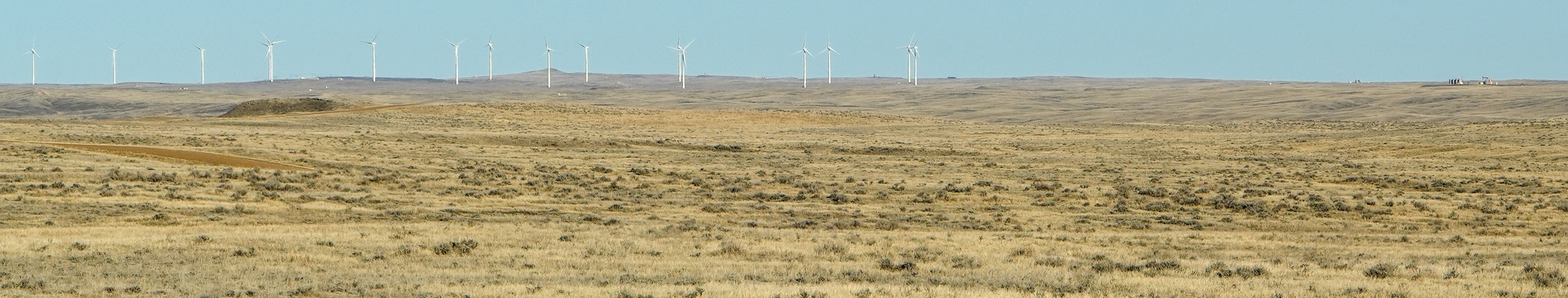 Prairie with windmills