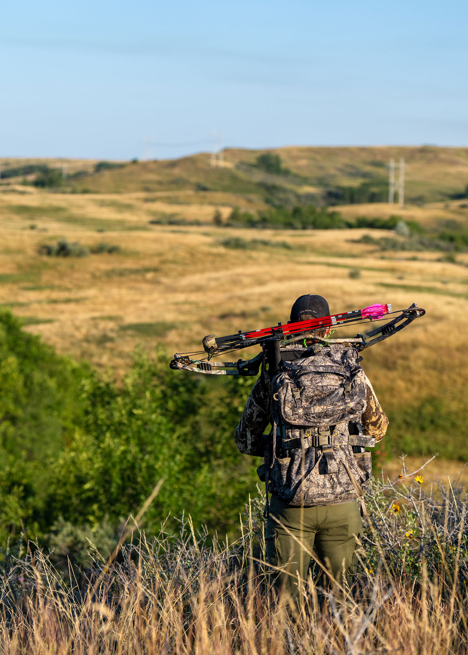 Early season bow hunter in the field