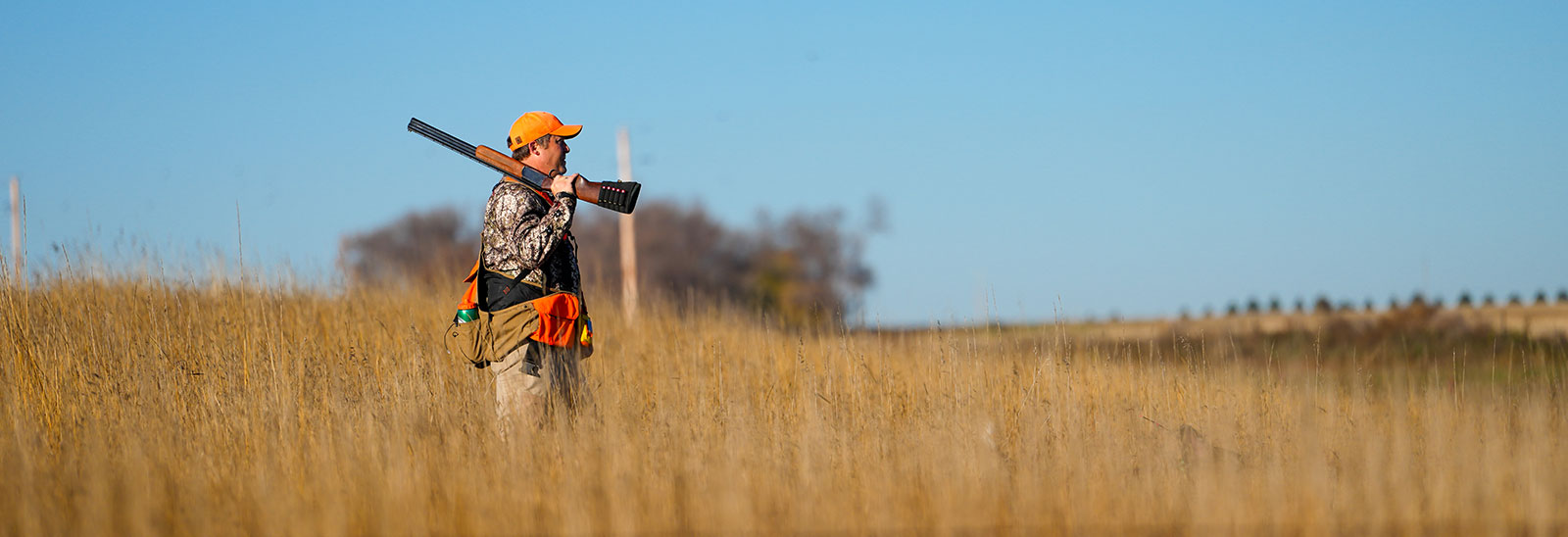 Hunter in a field
