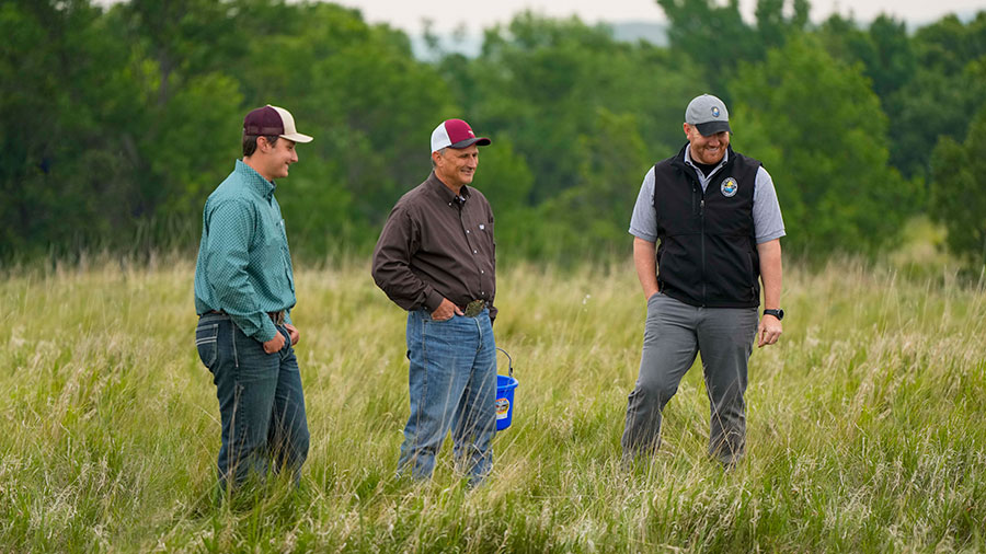 Ranchers and staff on the WMA