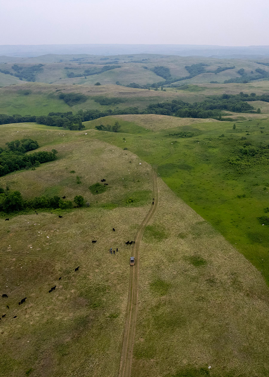 Aerial of Morton County WMA