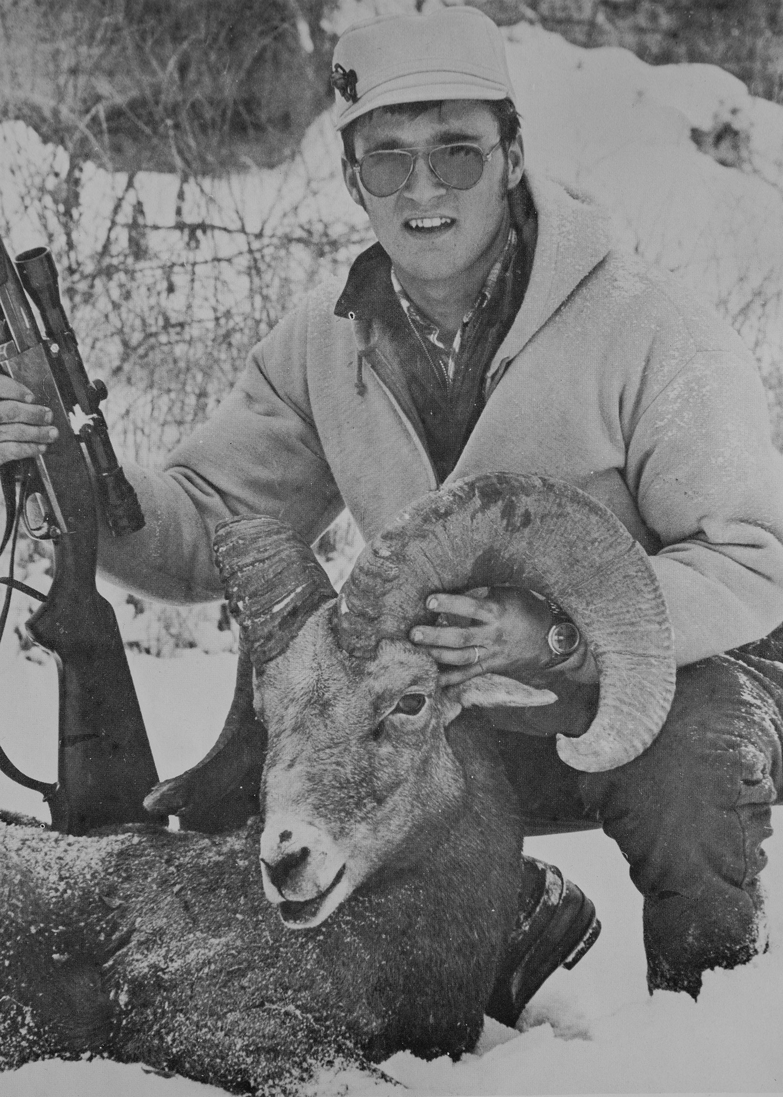 Author with the sheep he harvested in 1975