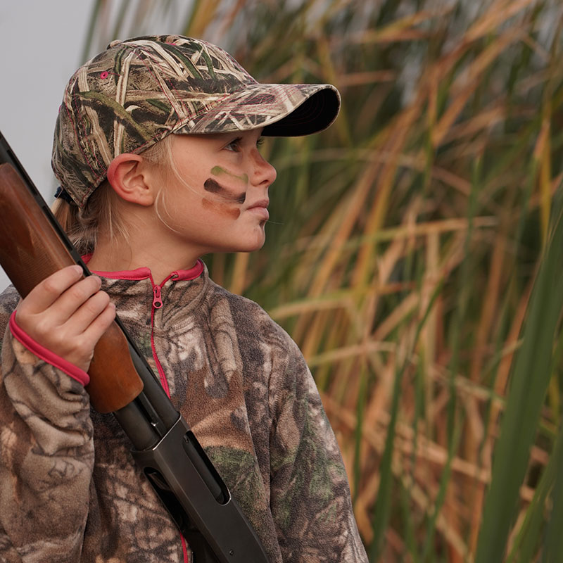 Girl duck hunting