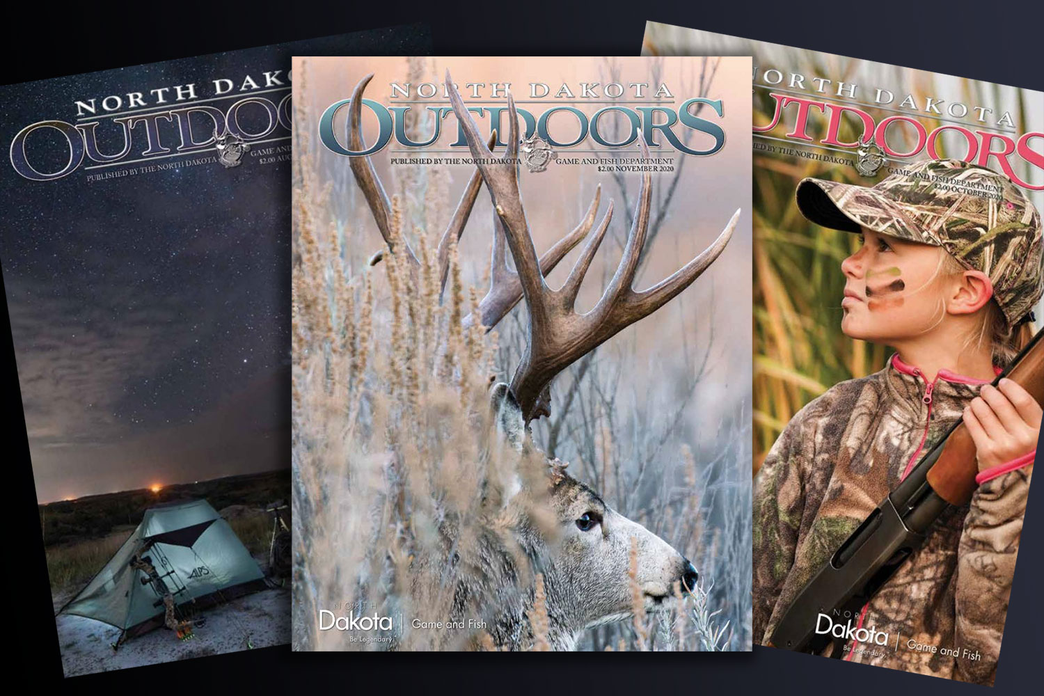 Screenshots of 3 magazine covers