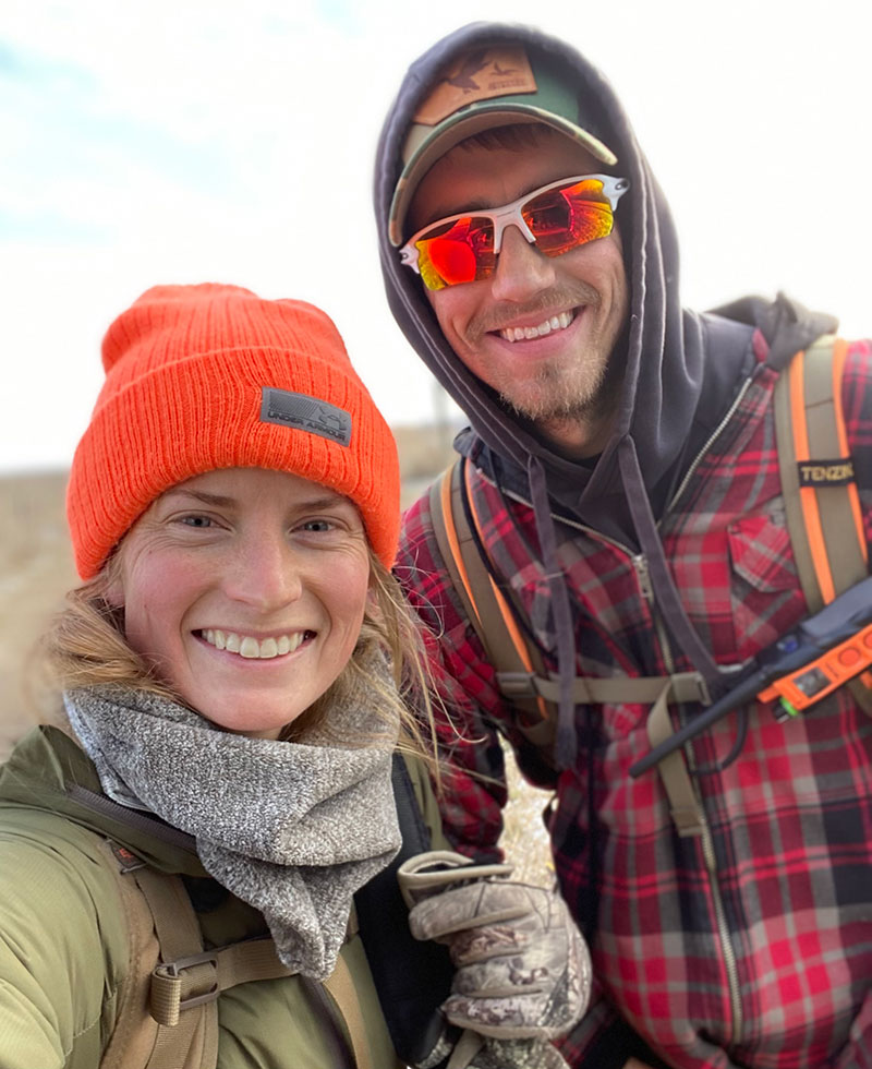 Cayla and her husband out hunting