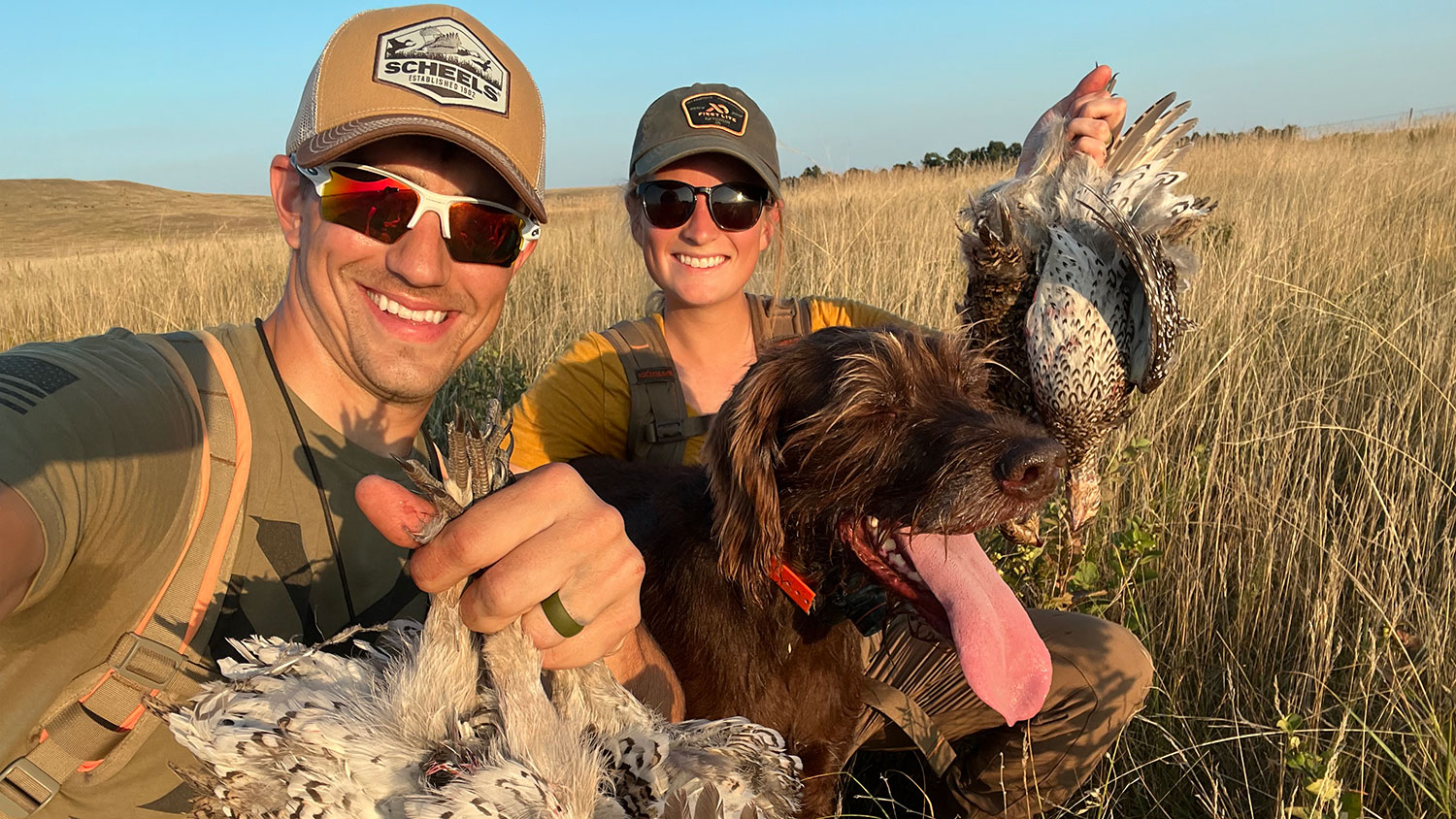 Hunters with harvested sharptail