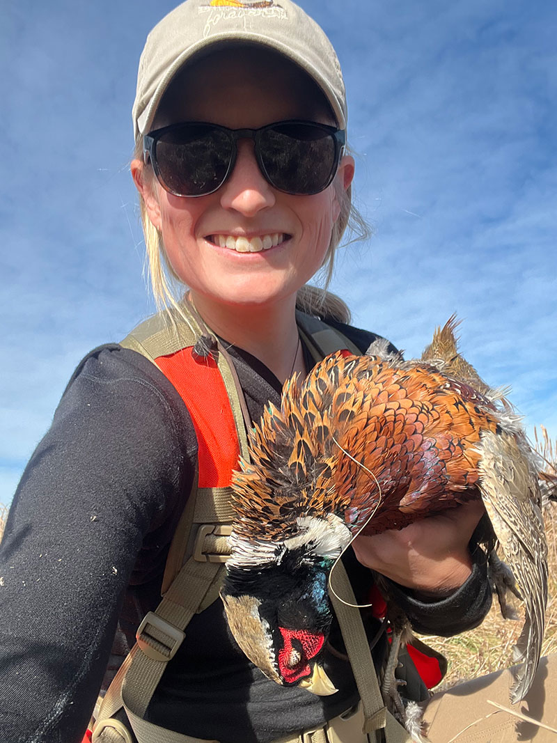 Cayla with harvested pheasant