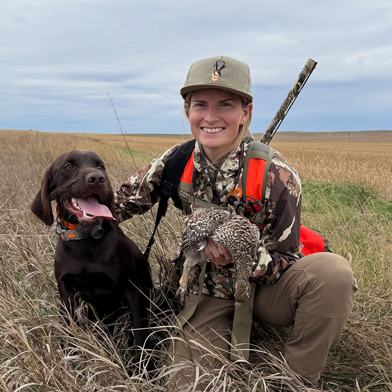 Rhett and Cayla with harvested bird