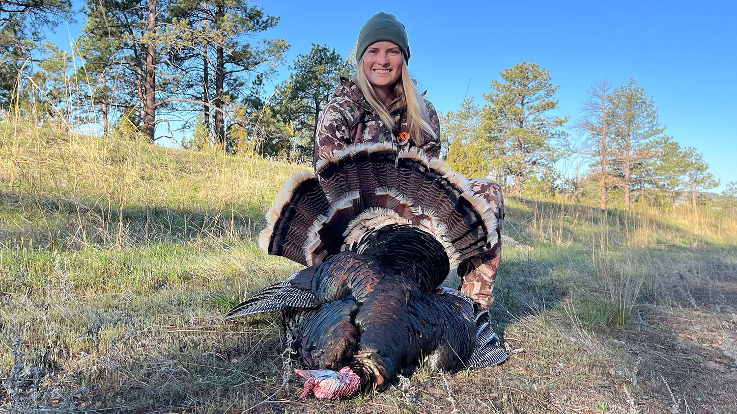 Cayla with a turkey she harvested
