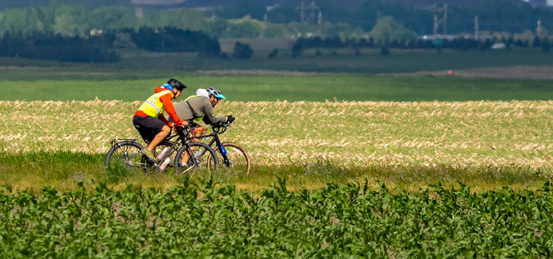 Forsberg and Caven biking