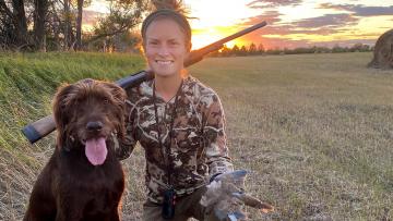 Finley and Cayla dove hunting