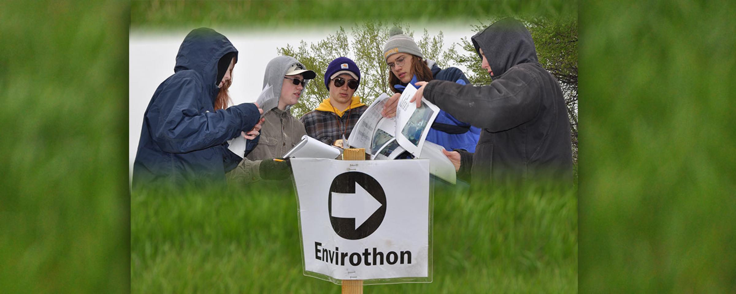 Kids participating in Envirothon