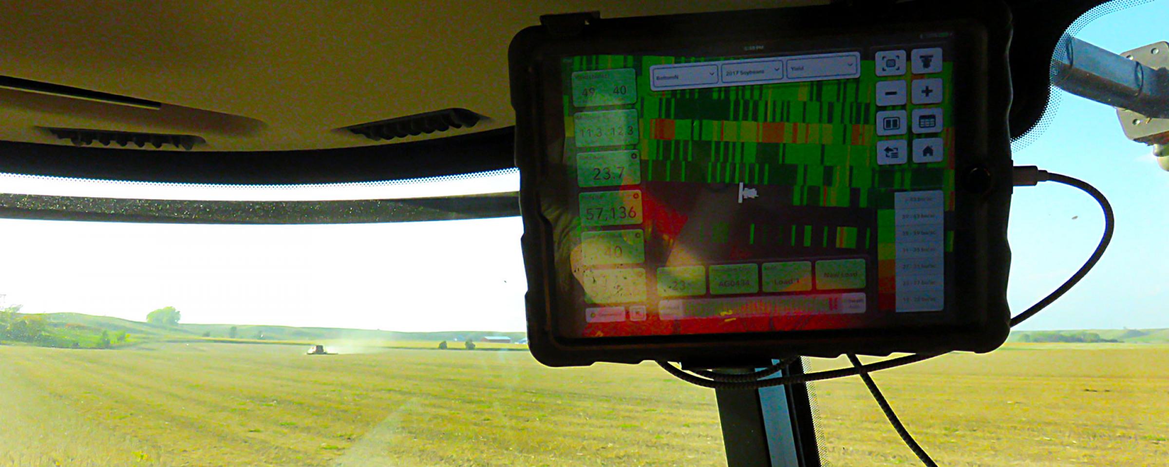 View from inside a tractor