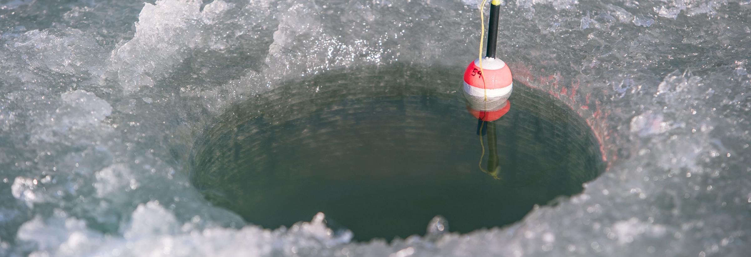 Ice fishing hole