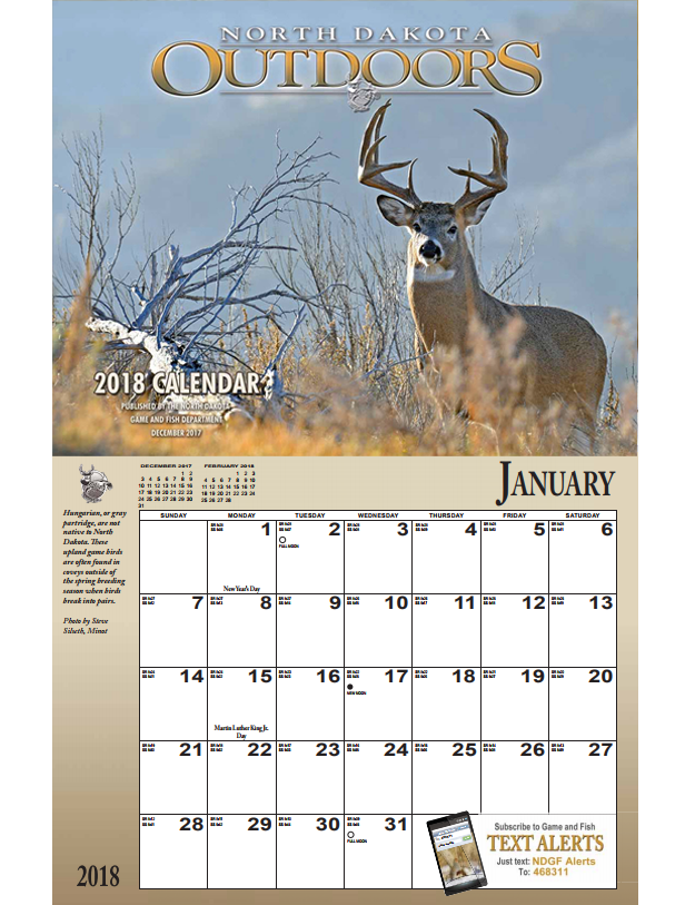 December 2017 - Calendar Edition | North Dakota Game and Fish