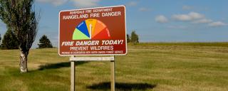 Fire danger sign