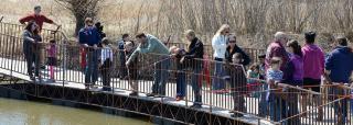 Kids at Bismarck Family Fishing Pond