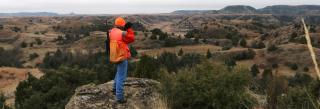 hunter in the badlands
