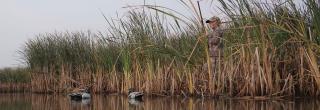 Girl duck hunting