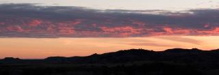 Sunset over the badlands