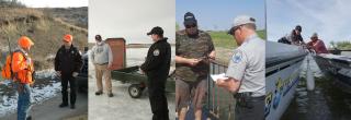 Game wardens working in different seasons
